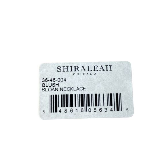 SHIRALEAH *NEW* Blush Pink Black Turquoise Sloan Chain Necklace Beaded Boho - Picture 4 of 6